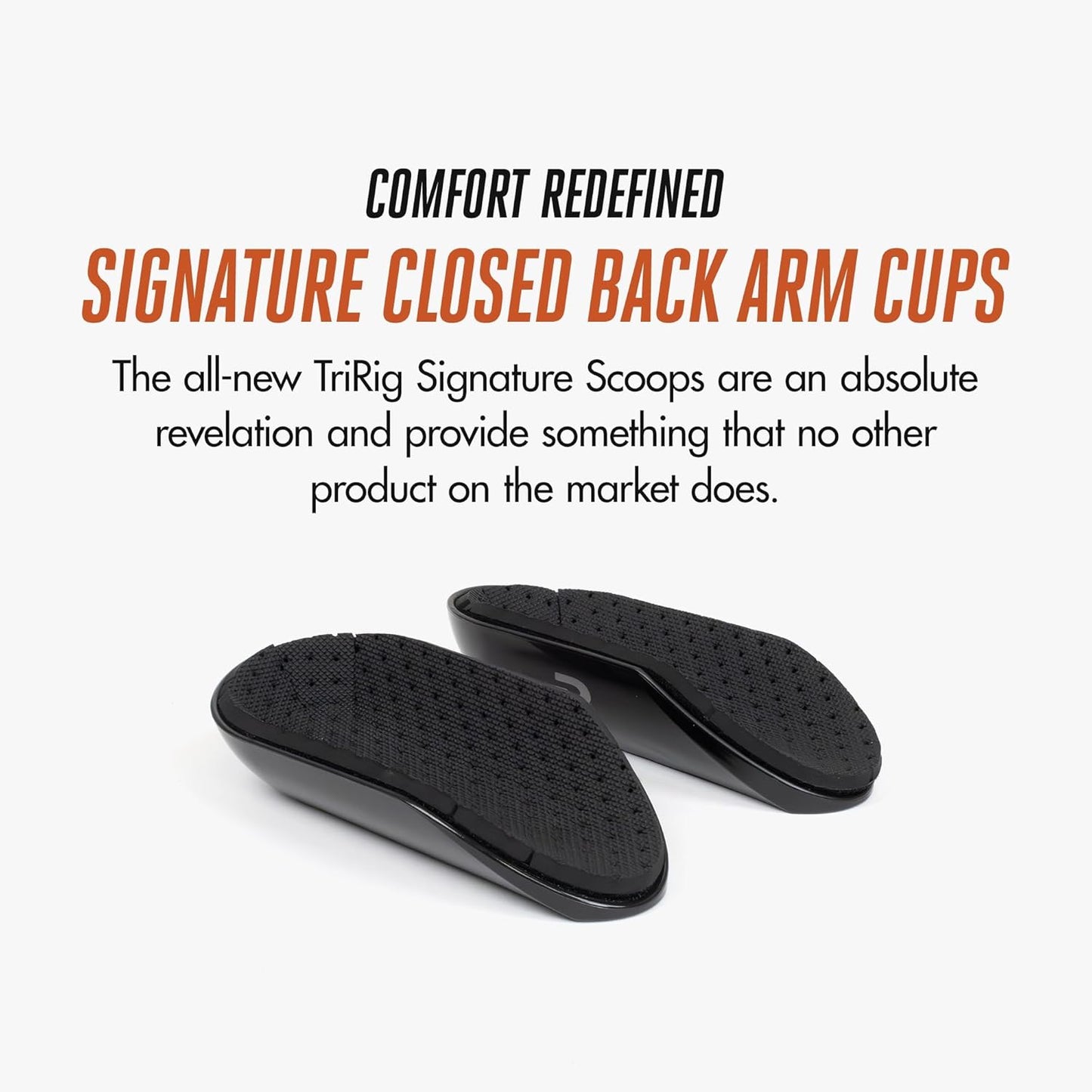 TRIRIG - Signature Closed Back Arm Cups - Triathlon Bike Accessory - Aero Bar Pad Comfort with Textured Grips - Durable Scoop Design for Cycling Upgrade, Lightweight Bike Accessory with Adjustable Fit