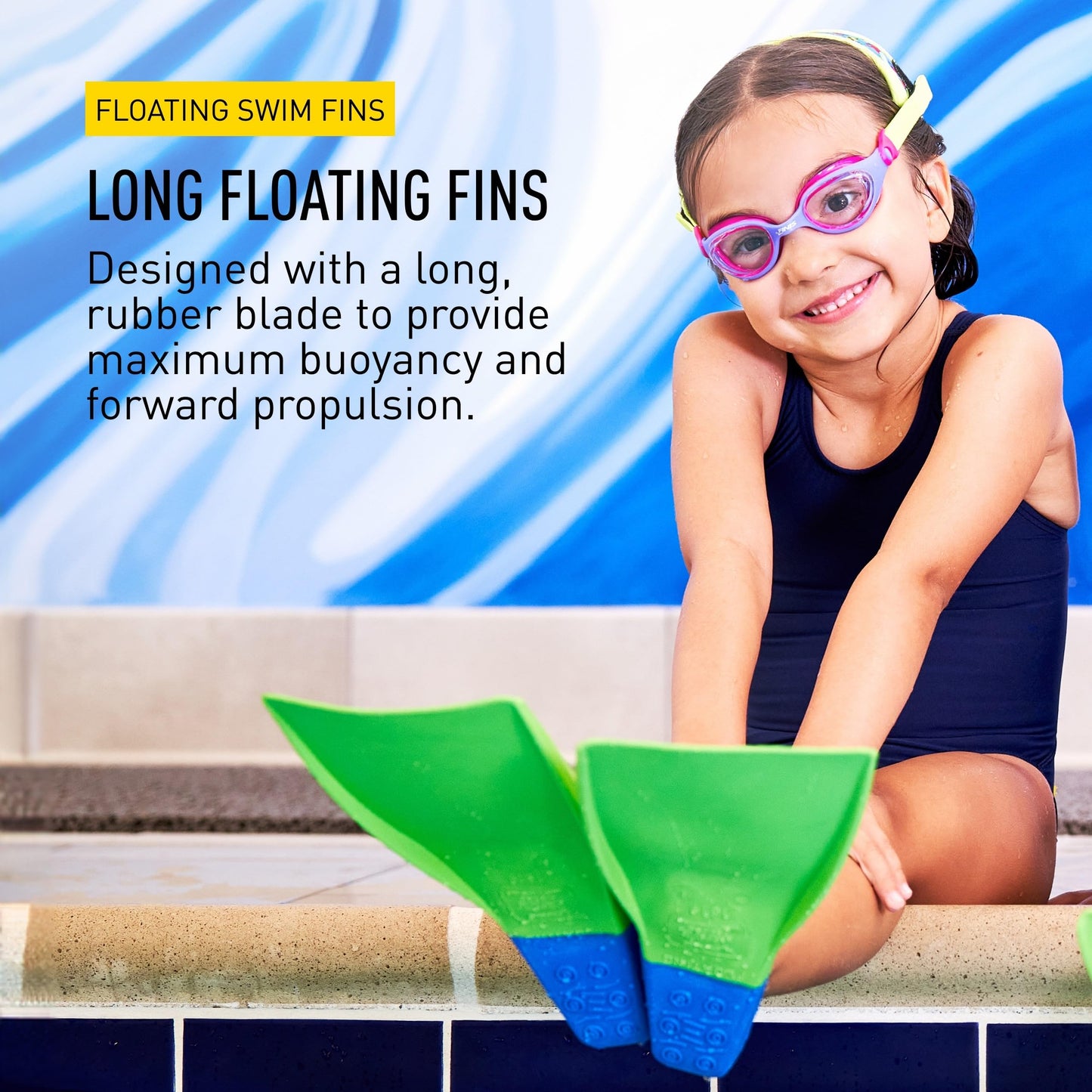 FINIS Long Floating Fins for Swimming, Training, Snorkeling.
