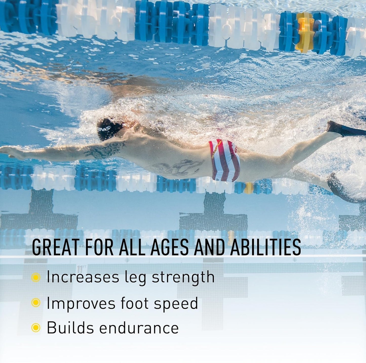 FINIS Long Floating Fins for Swimming, Training, Snorkeling.