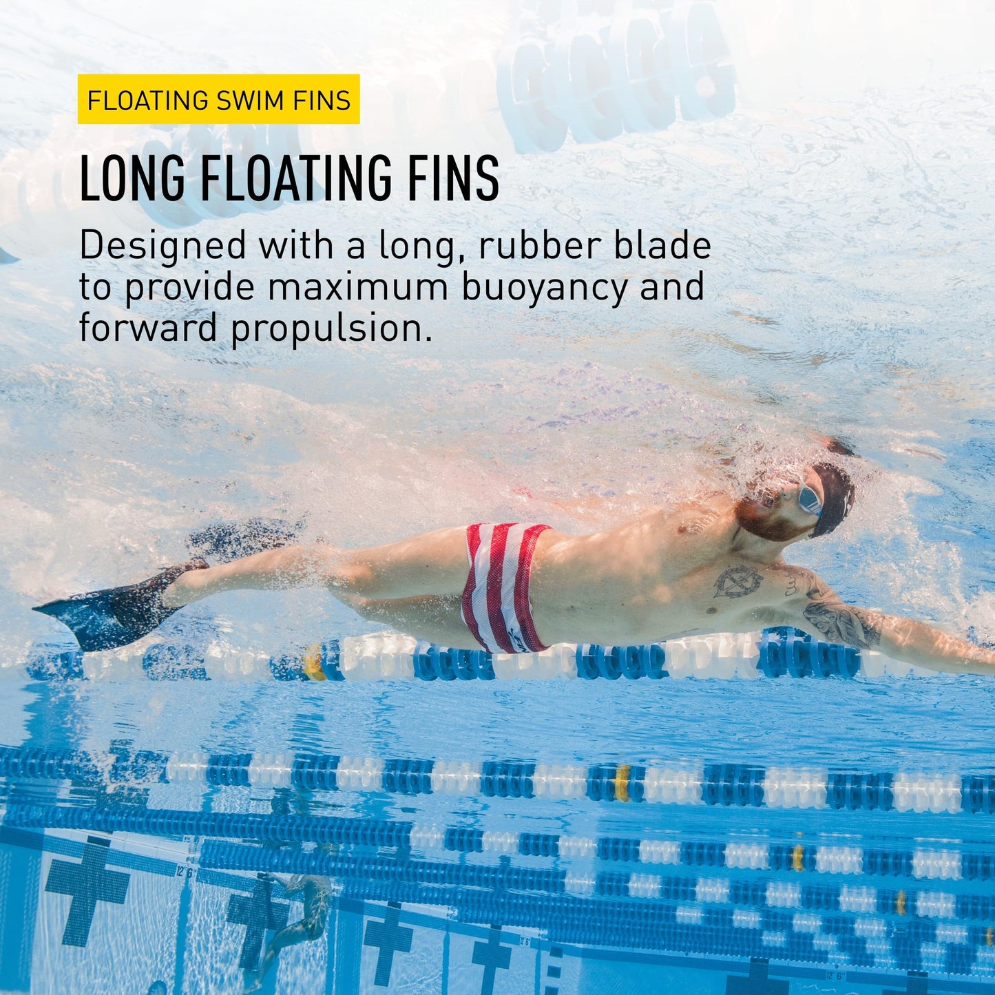 FINIS Long Floating Fins for Swimming, Training, Snorkeling.