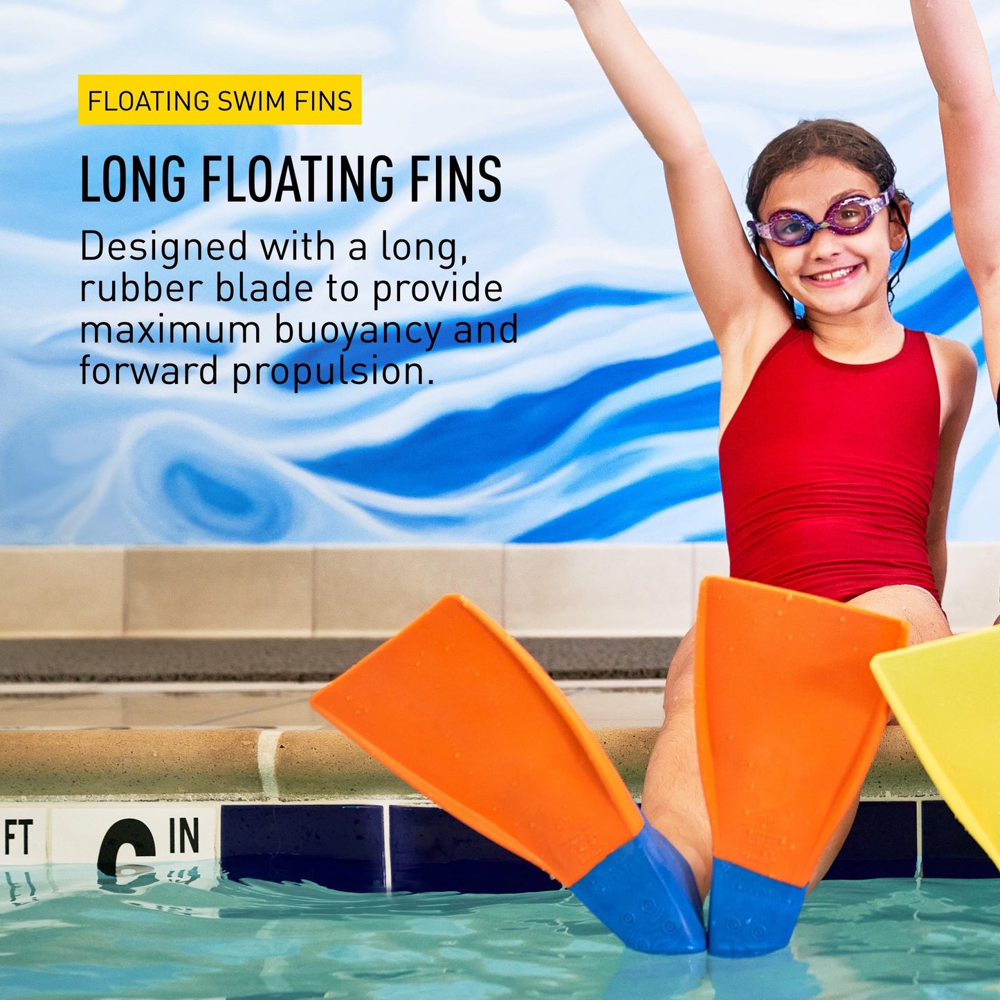 FINIS Long Floating Fins for Swimming, Training, Snorkeling.
